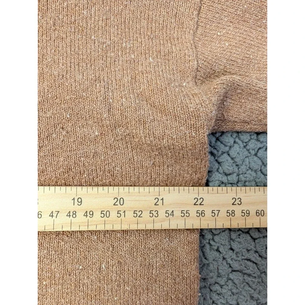 J.Jill Women's Sweater Dress Sz Small Cowl Neck Long Sleeve Stretch Camel Brown
